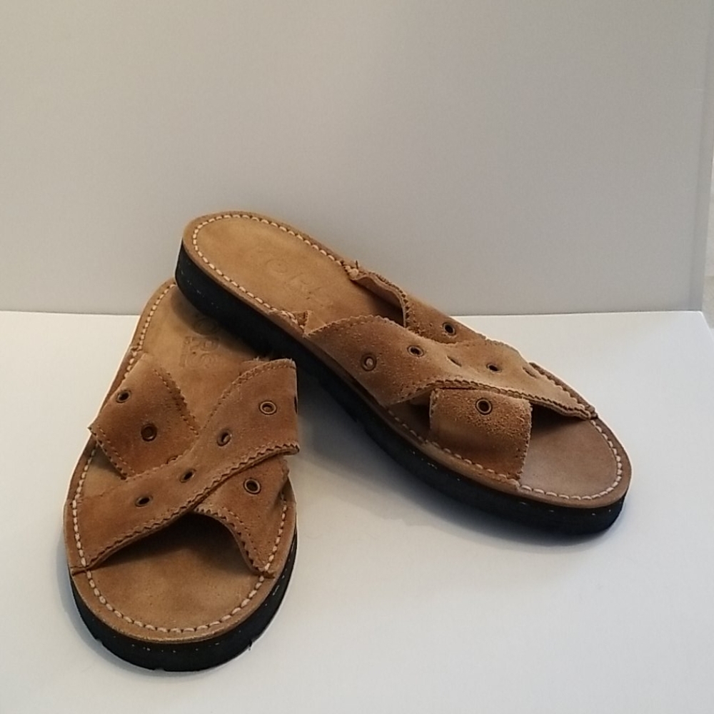 Michael Kors Suede Slides Sandals NIB 8.5 Spain - Picture 4 of 15